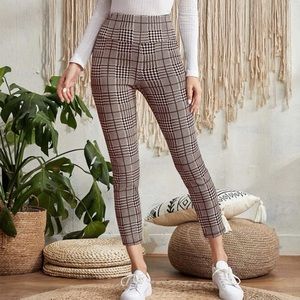 Glen Plaid Wide Waistband